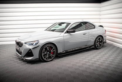 Maxton Seitenschweller Ansatz für V.1 für BMW 2 Coupe M-Paket / M240i G42 schwarz Hochglanz