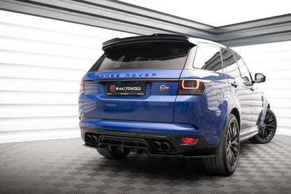 Maxton Mittlerer Diffusor Heck Ansatz DTM Look für Land Rover Range Rover Sport SVR Mk2 schwarz Hochglanz