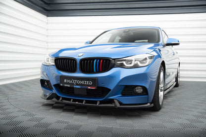 Maxton Front Ansatz V.1 für BMW 3er GT M-Paket F34 schwarz Hochglanz
