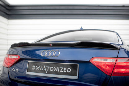 Maxton Spoiler CAP für 3D Audi A5 Coupe 8T schwarz Hochglanz