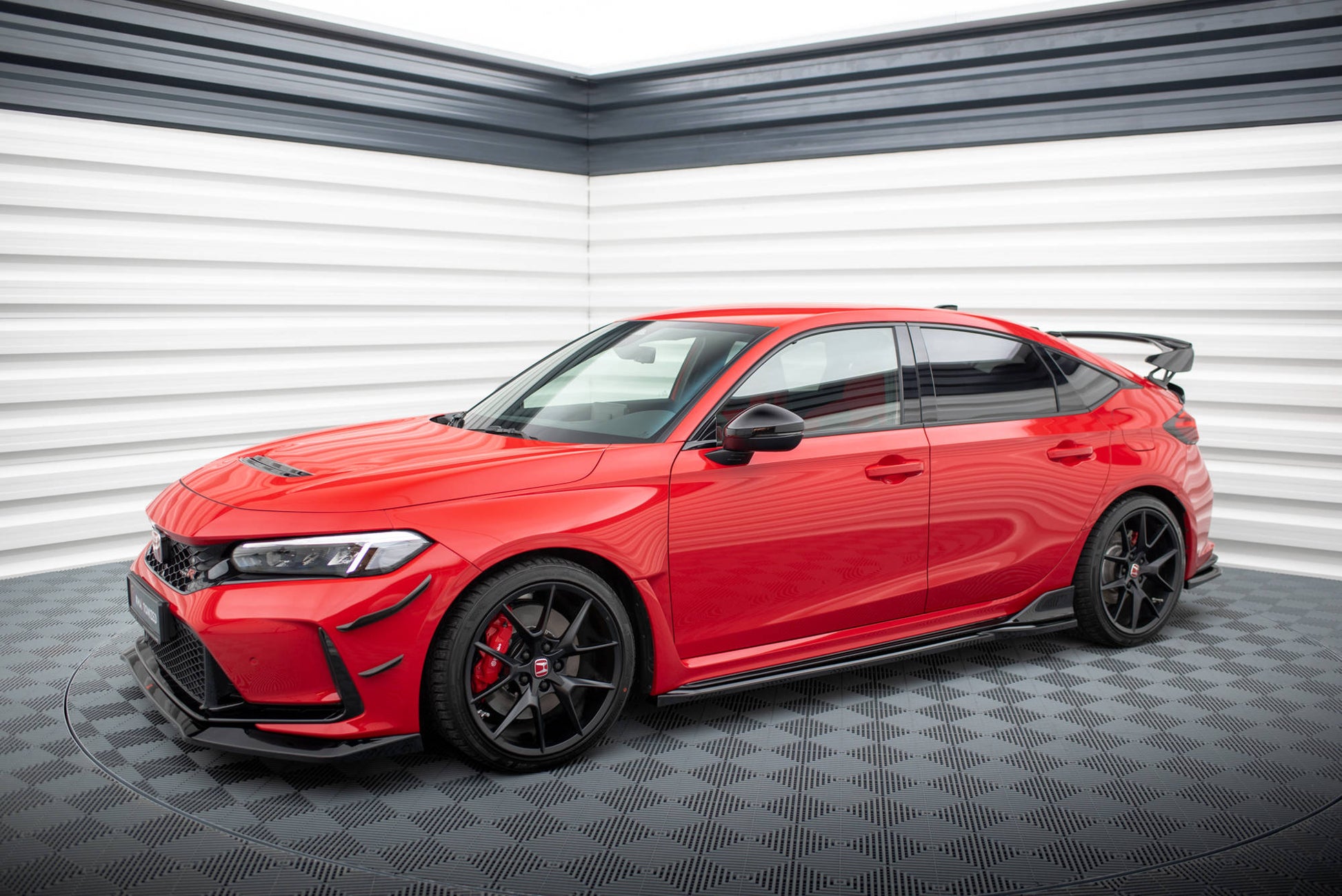 Maxton Seitenschweller Ansatz für V.1 für Honda Civic Type-R Mk 11 schwarz Hochglanz