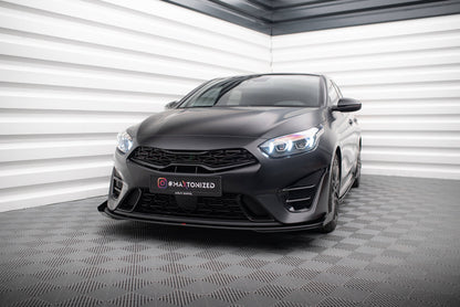 Maxton Street Pro Front Ansatz für +Flaps für + Flaps Kia Proceed GT Mk1 Facelift / Ceed GT Mk3 Facelift  schwarz Hochglanz
