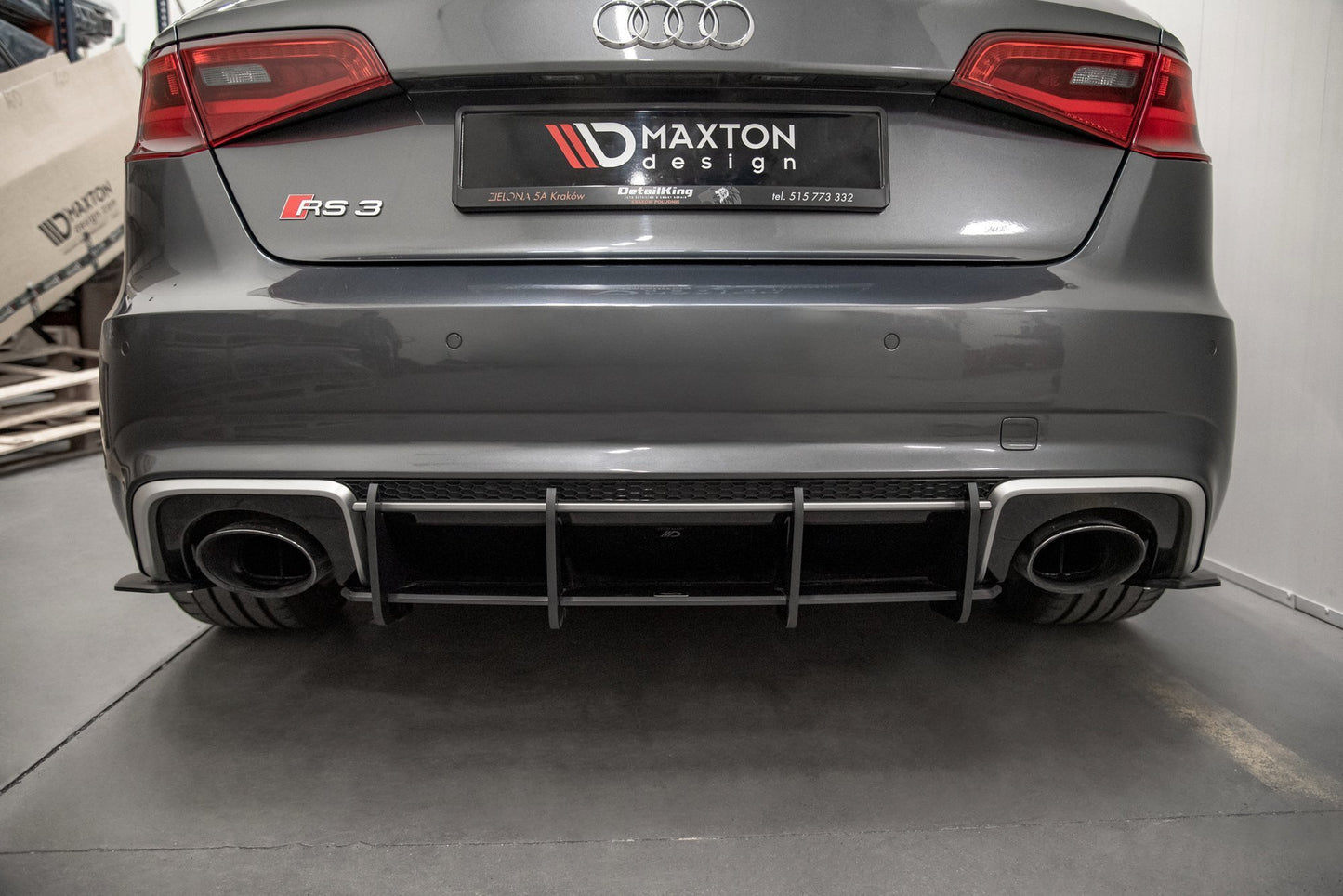 Maxton Robuste Racing Heckschürze V.1 für Audi RS3 8V Sportback