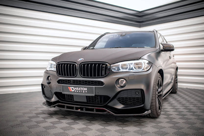 Maxton Front Ansatz V.2 für BMW X5 M-Paket F15 schwarz Hochglanz