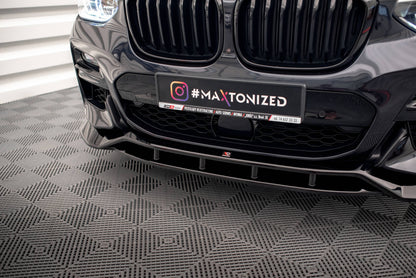 Maxton Front Ansatz V.2 für  BMW X3 M40d / M40i / M-Paket G01  schwarz Hochglanz