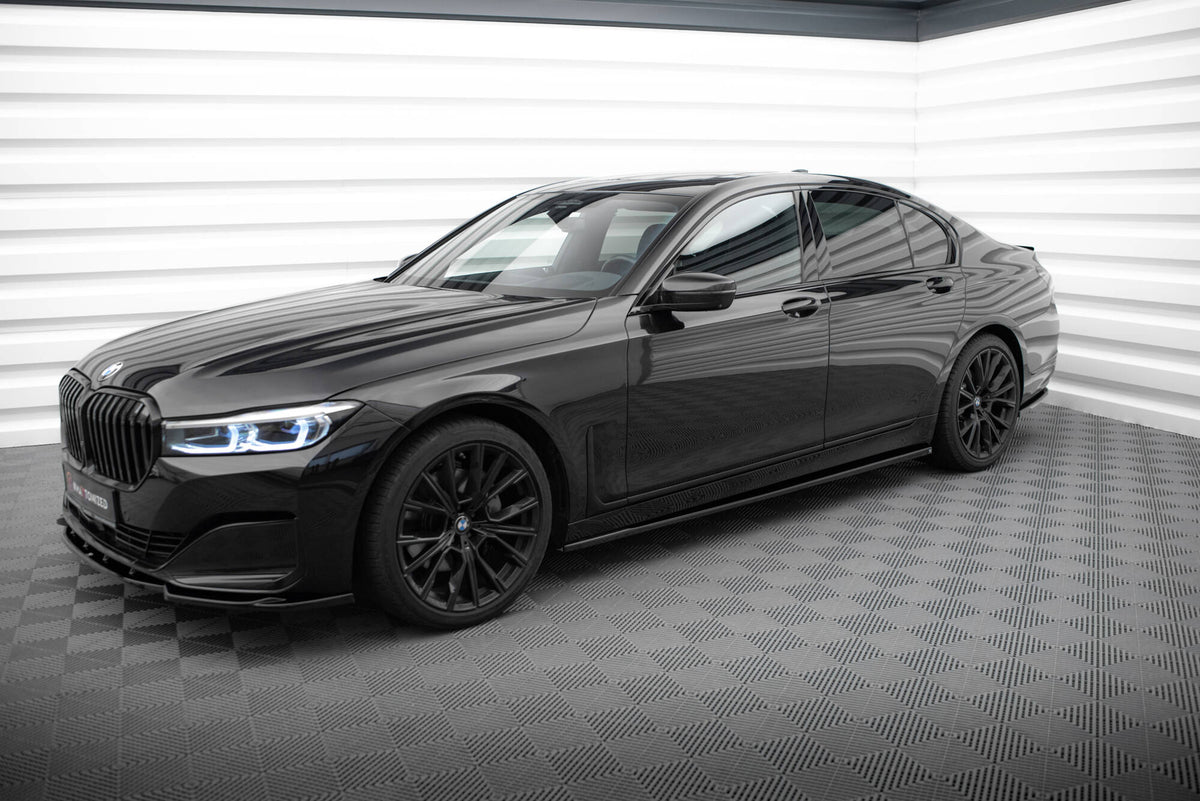 Maxton Seitenschweller Ansatz für BMW 7 G11 Facelift schwarz Hochglanz