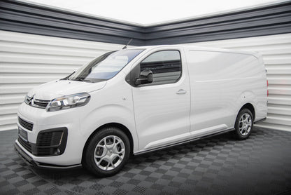Maxton Seitenschweller Ansatz für Citroen Jumpy l2 /l3 Mk3 schwarz Hochglanz