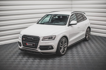 Maxton Front Ansatz für Audi SQ5 Mk1 (8R) schwarz Hochglanz