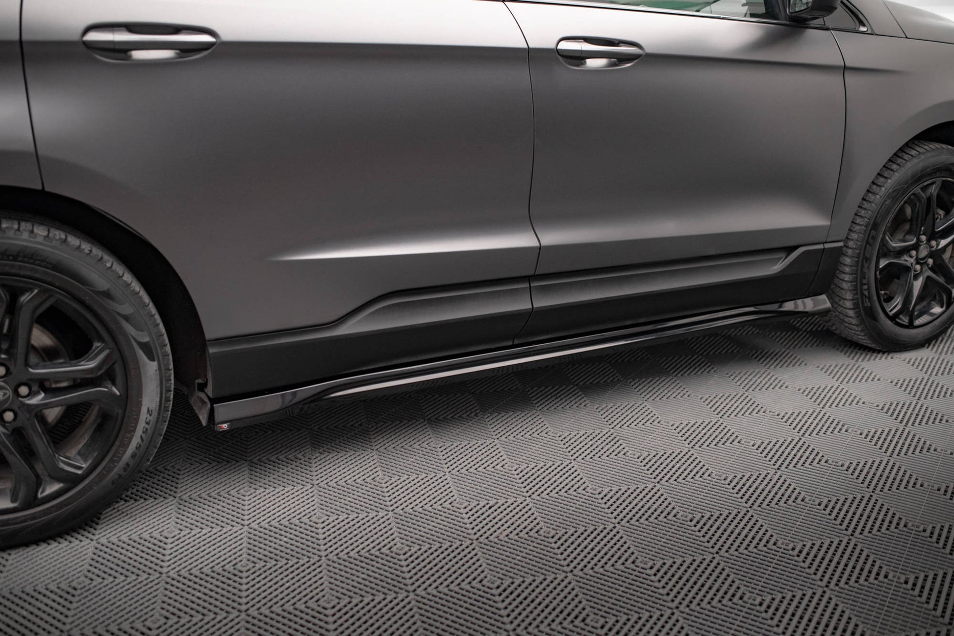 Maxton Seitenschweller Ansatz für Ford Edge Mk2 schwarz Hochglanz