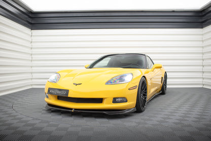 Maxton Front Ansatz für Chevrolet Corvette C6 schwarz Hochglanz