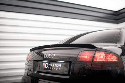 Maxton Spoiler CAP für Audi A4 Limousine S-Line B7 schwarz Hochglanz