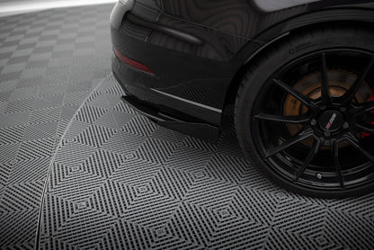 Maxton Hintere Seiten Flaps für Audi RS3 Limousine 8V Facelift schwarz Hochglanz