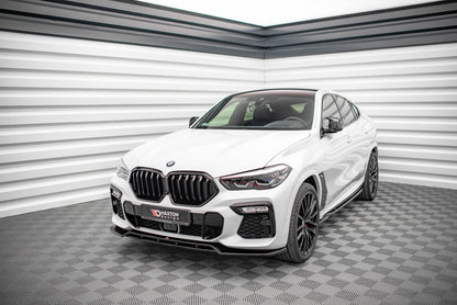 Maxton Front Ansatz V.2 für BMW X6 M-Paket G06 schwarz Hochglanz