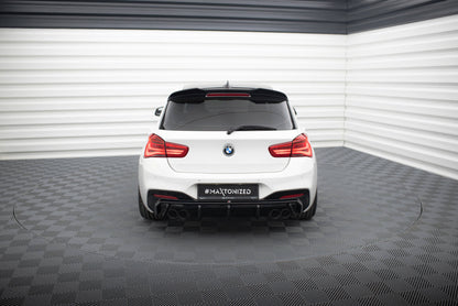Maxton Diffusor Heck Ansatz für BMW 1er M-Paket / M140i F20 Facelift (Version mit Doppelauspuff auf beiden Seiten)