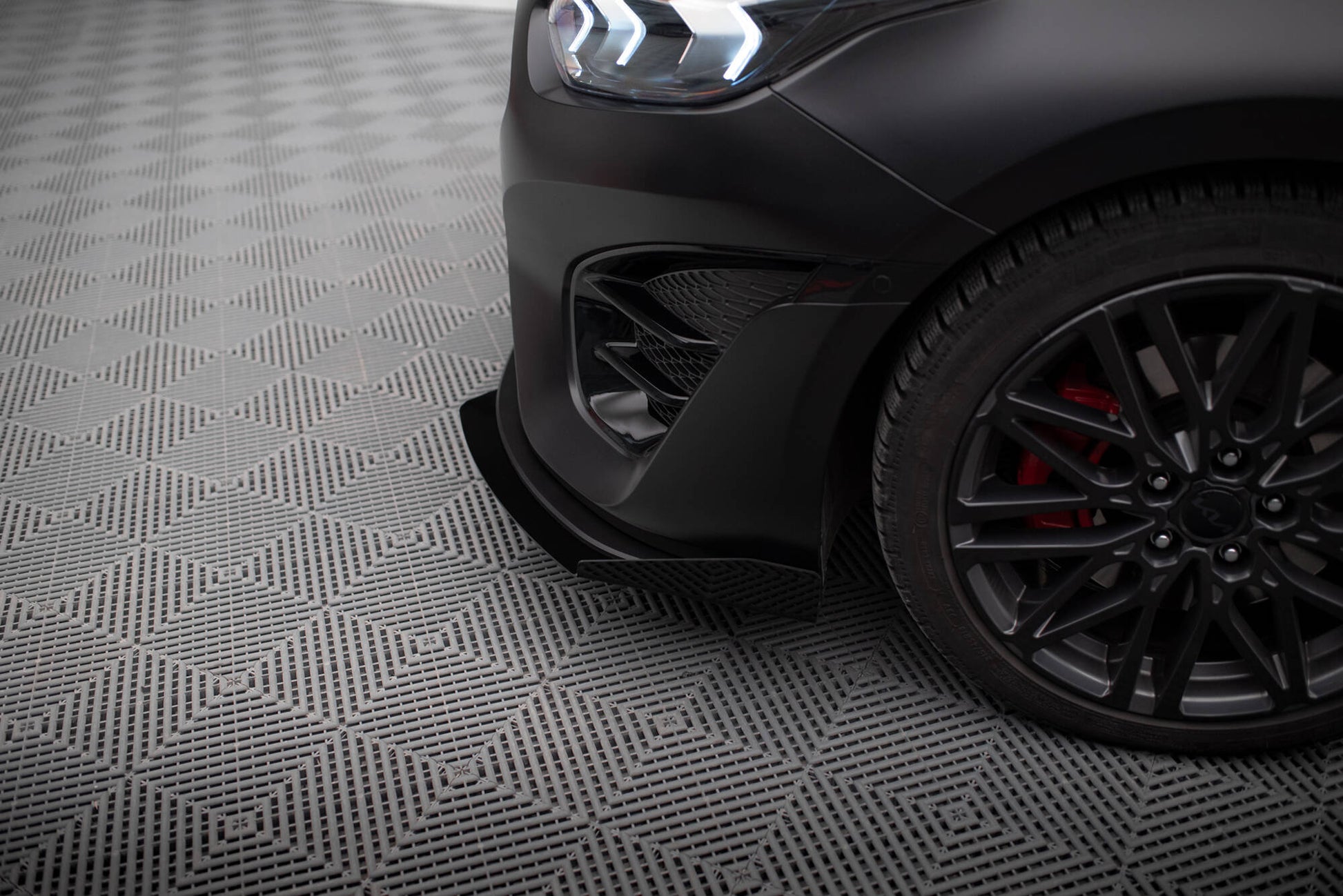 Maxton Street Pro Front Ansatz für +Flaps für + Flaps Kia Proceed GT Mk1 Facelift / Ceed GT Mk3 Facelift  schwarz Hochglanz