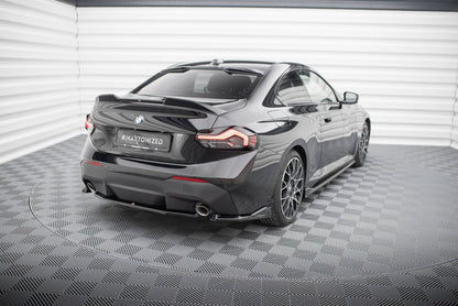 Maxton Heck Ansatz Flaps Diffusor V.2 für BMW 2 Coupe G42 schwarz Hochglanz