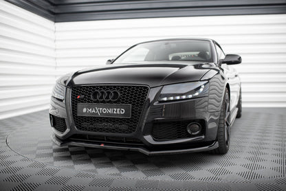 Maxton Front Ansatz V.3 für Audi S5 / A5 S-Line 8T schwarz Hochglanz