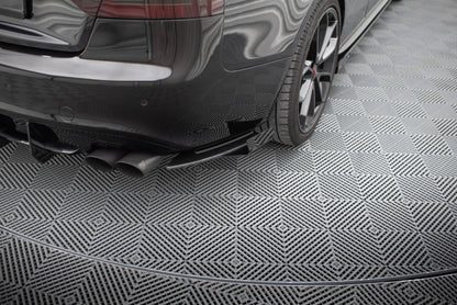 Maxton Hintere Seiten Flaps für Audi S5 / A5 S-Line Coupe / Cabriolet 8T schwarz Hochglanz