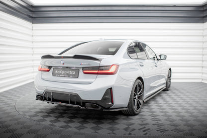 Maxton Mittlerer Diffusor Heck Ansatz DTM Look für V.1 BMW M340i G20 / G21 Facelift schwarz Hochglanz
