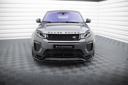 Maxton Front Ansatz für Land Rover Range Rover Evoque HSE Dynamic Mk1 Facelift schwarz Hochglanz