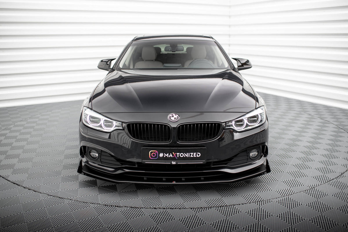 Maxton Street Pro Front Ansatz für +Flaps für + Flaps BMW 4er Gran Coupe F36 schwarz Hochglanz