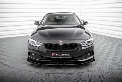 Maxton Street Pro Front Ansatz für +Flaps für + Flaps BMW 4er Gran Coupe F36 schwarz Hochglanz