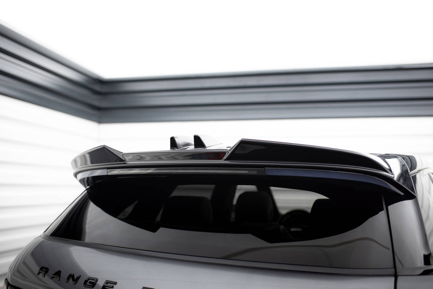Maxton Spoiler CAP für 3D Land Rover Range Rover Evoque HSE Dynamic Mk1 Facelift schwarz Hochglanz