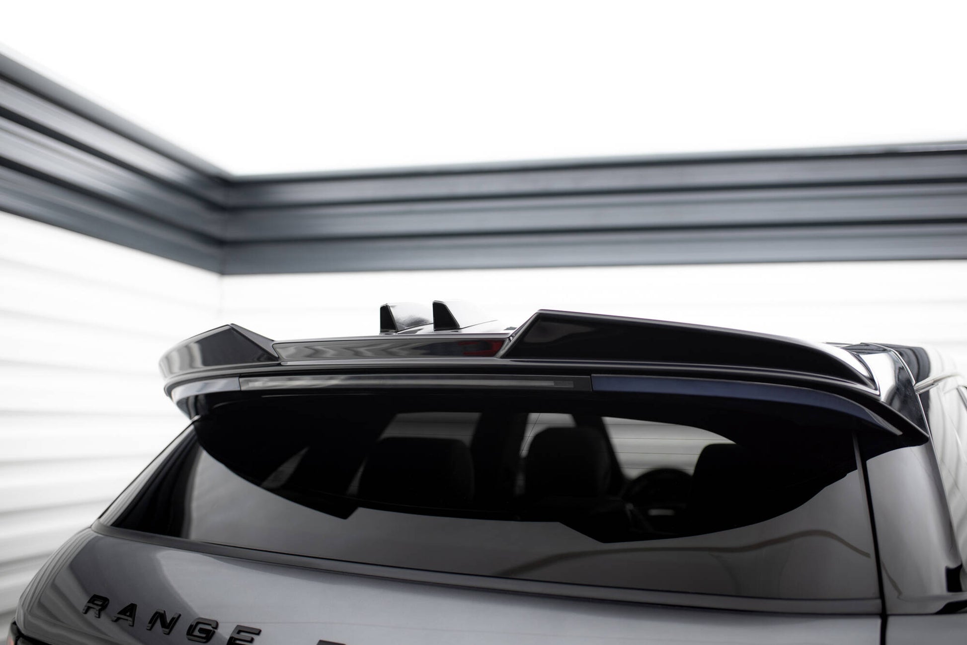 Maxton Spoiler CAP für 3D Land Rover Range Rover Evoque HSE Dynamic Mk1 Facelift schwarz Hochglanz