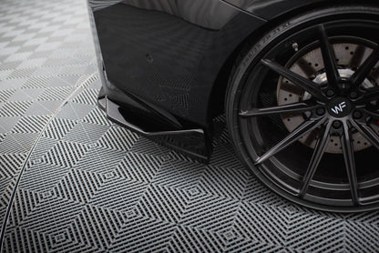 Maxton Heck Ansatz Flaps Diffusor V.2 für BMW M2 G87 schwarz Hochglanz