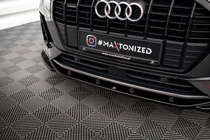Maxton Front Ansatz V.1 für Audi Q3 S-Line F3 schwarz Hochglanz