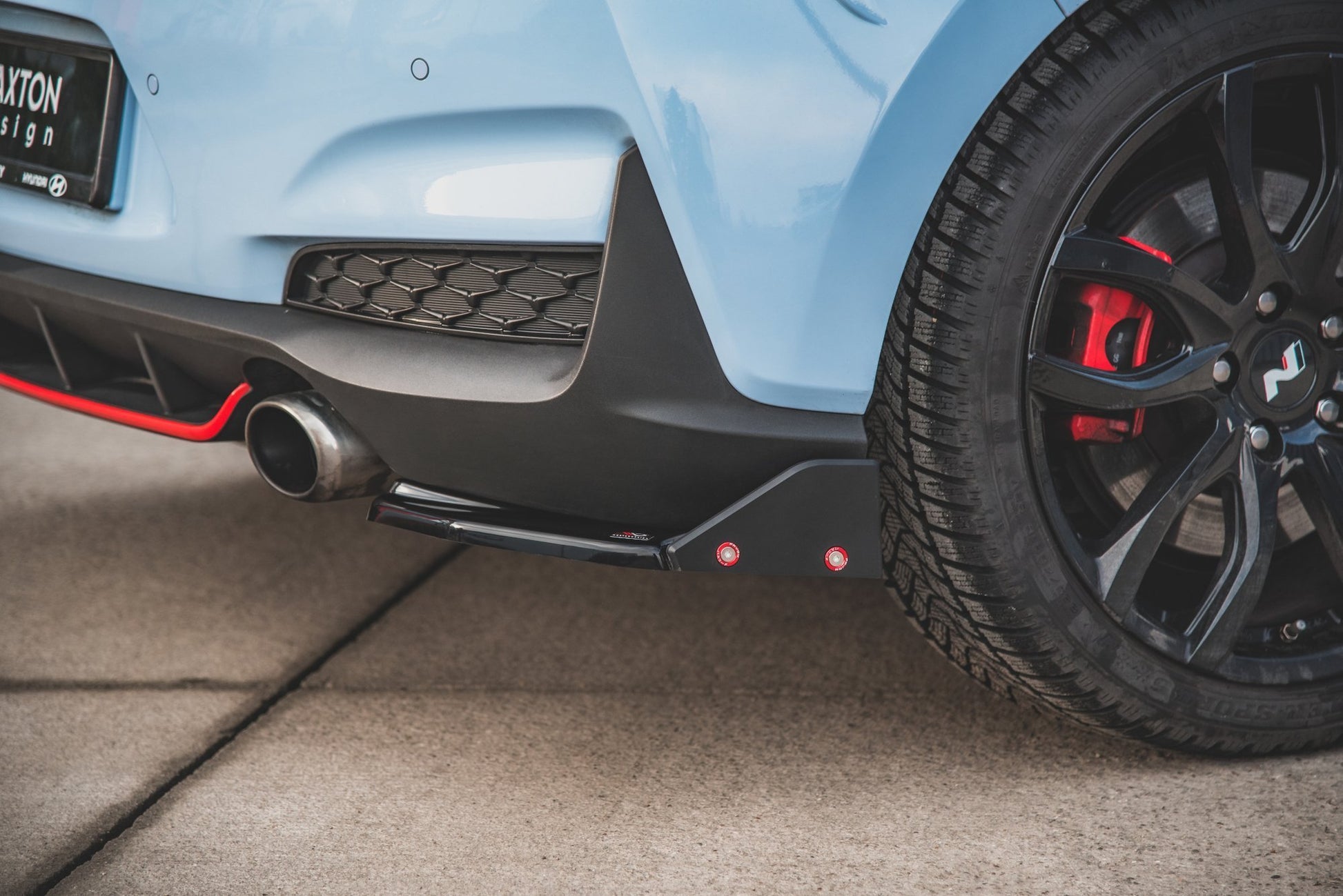 Maxton Heck Ansatz Flaps Diffusor V.6 +Flaps für Hyundai I30 N Mk3 Hatchback