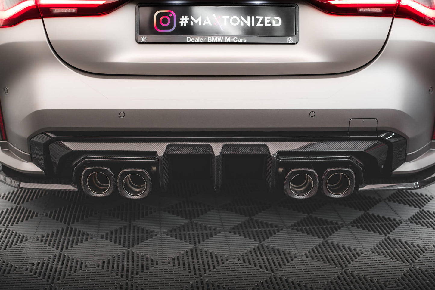 Maxton Carbon Fiber Diffusor Heck Ansatz für BMW M4 G82  / M3 G80