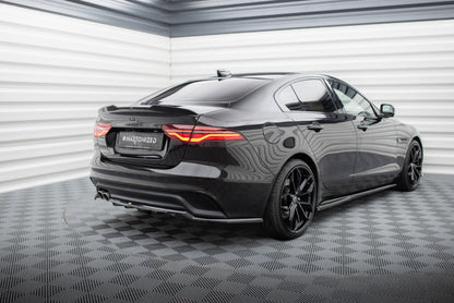 Maxton Spoiler CAP für 3D Jaguar XE X760 Facelift schwarz Hochglanz