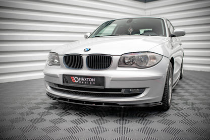 Maxton Front Ansatz V.2 für BMW 1er E81 Facelift schwarz Hochglanz