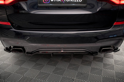 Maxton Mittlerer Diffusor Heck Ansatz DTM Look für BMW X3 M40i / M40d G01 schwarz Hochglanz