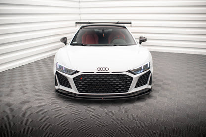 Maxton Front Ansatz V.2 für Audi R8 Mk2 Facelift schwarz Hochglanz