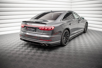 Maxton Heck Ansatz Flaps Diffusor für Audi S8 D5 schwarz Hochglanz