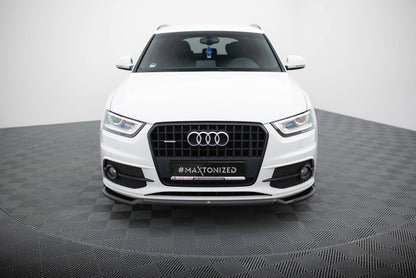 Maxton Front Ansatz V.2 für Audi Q3 S-line 8U schwarz Hochglanz