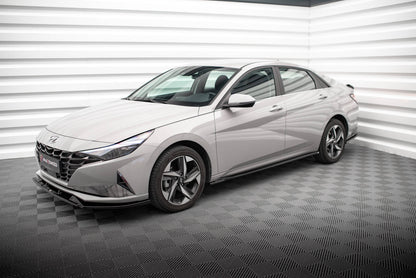 Maxton Seitenschweller Ansatz für Hyundai Elantra Mk7 schwarz Hochglanz
