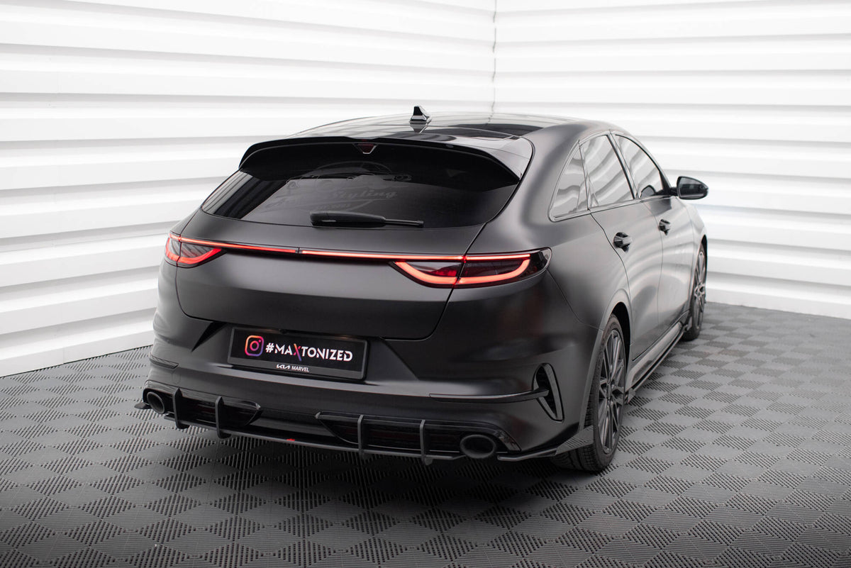 Maxton Street Pro Heck Ansatz Flaps Diffusor +Flaps für Kia Proceed GT Mk1 Facelift schwarz Hochglanz