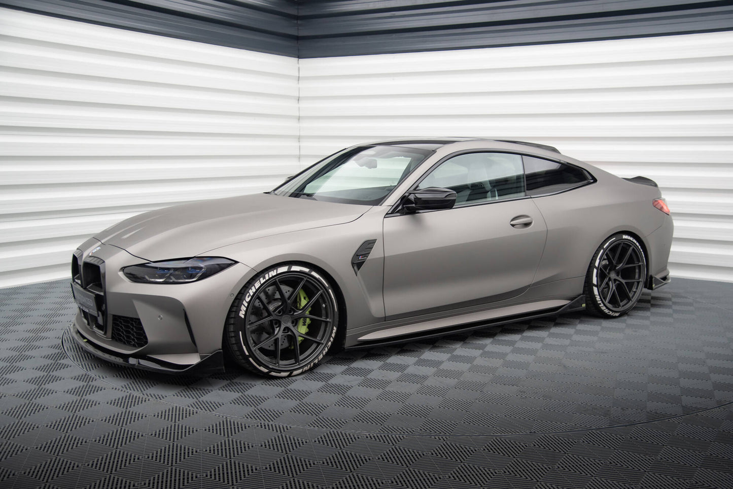 Maxton Seitenschweller Ansatz für V.3 für CSL Look BMW M4 G82 schwarz Hochglanz