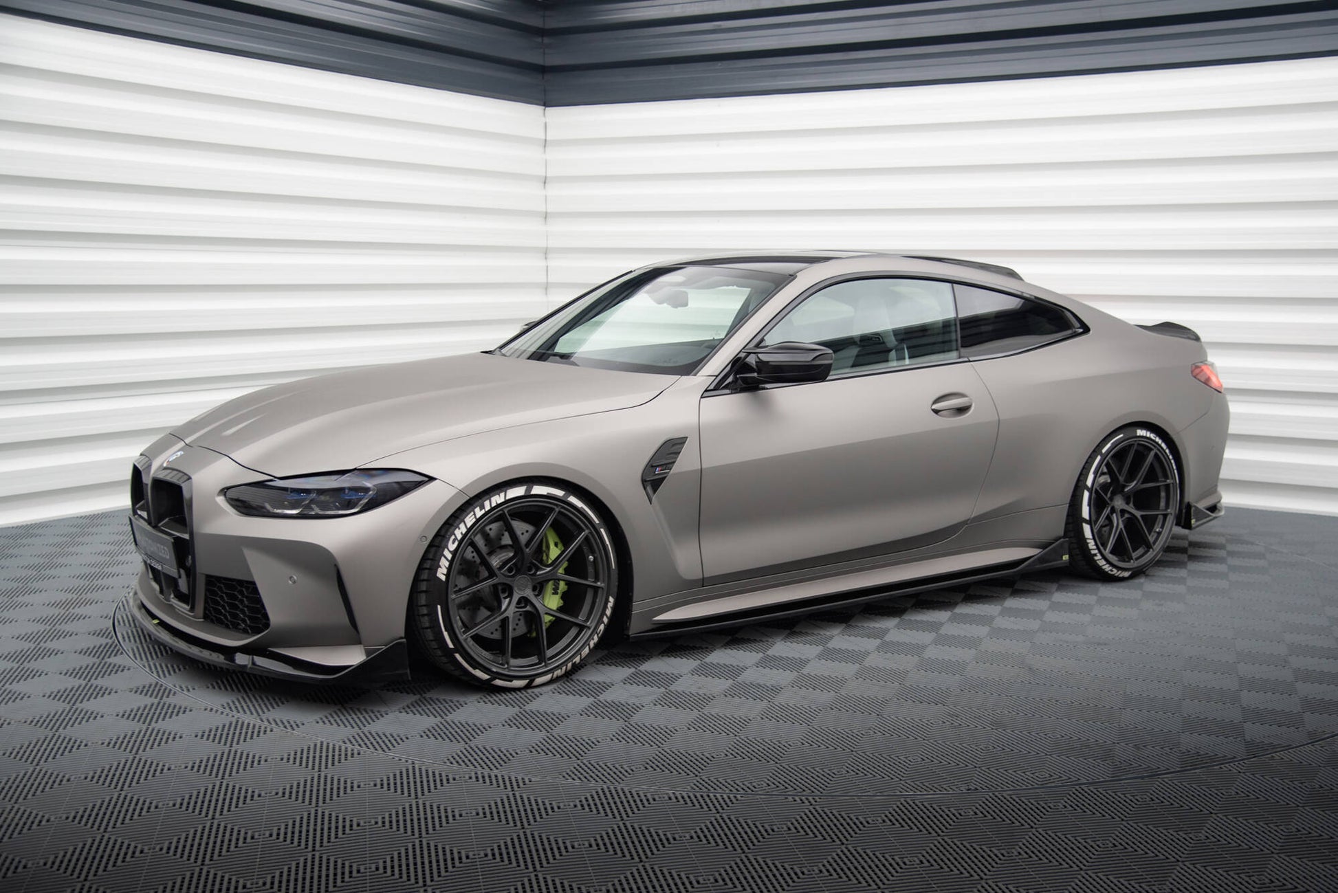 Maxton Seitenschweller Ansatz für V.3 für CSL Look BMW M4 G82 schwarz Hochglanz