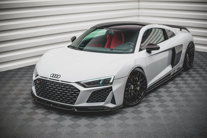 Maxton Front Ansatz V.1 für Audi R8 Mk2 Facelift schwarz Hochglanz