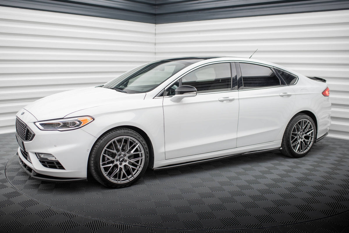 Maxton Seitenschweller Ansatz für Ford Mondeo Sport Mk5 Facelift / Fusion Sport Mk2 Facelift schwarz Hochglanz