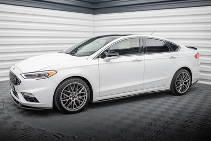 Maxton Seitenschweller Ansatz für Ford Mondeo Sport Mk5 Facelift / Fusion Sport Mk2 Facelift schwarz Hochglanz