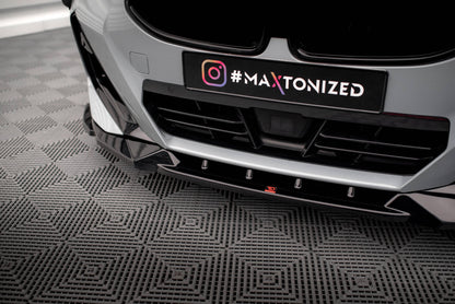 Maxton Front Ansatz V.2 für BMW 2 Coupe M-Paket / M240i G42 schwarz Hochglanz