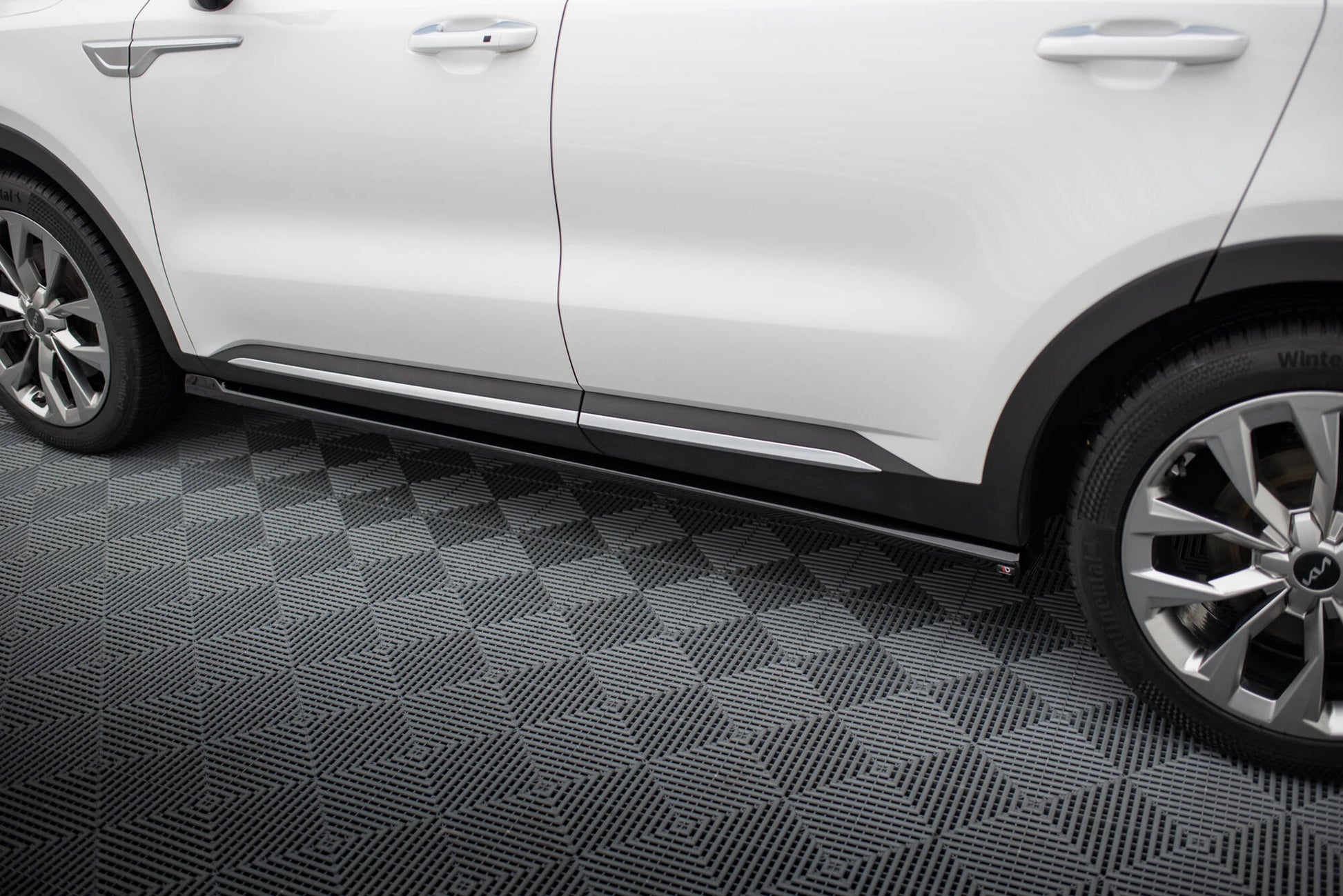 Maxton Seitenschweller Ansatz für Kia Sorento Mk4 schwarz Hochglanz