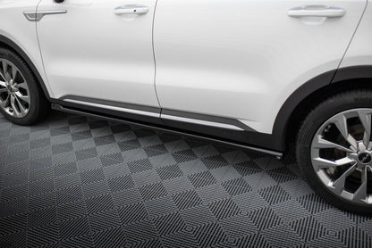 Maxton Seitenschweller Ansatz für Kia Sorento Mk4 schwarz Hochglanz