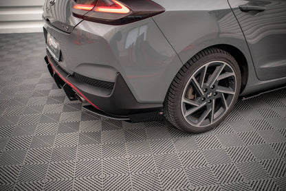 Maxton Hintere Seiten Flaps für Hyundai I30 Fastback N-Line Mk3 Facelift schwarz Hochglanz