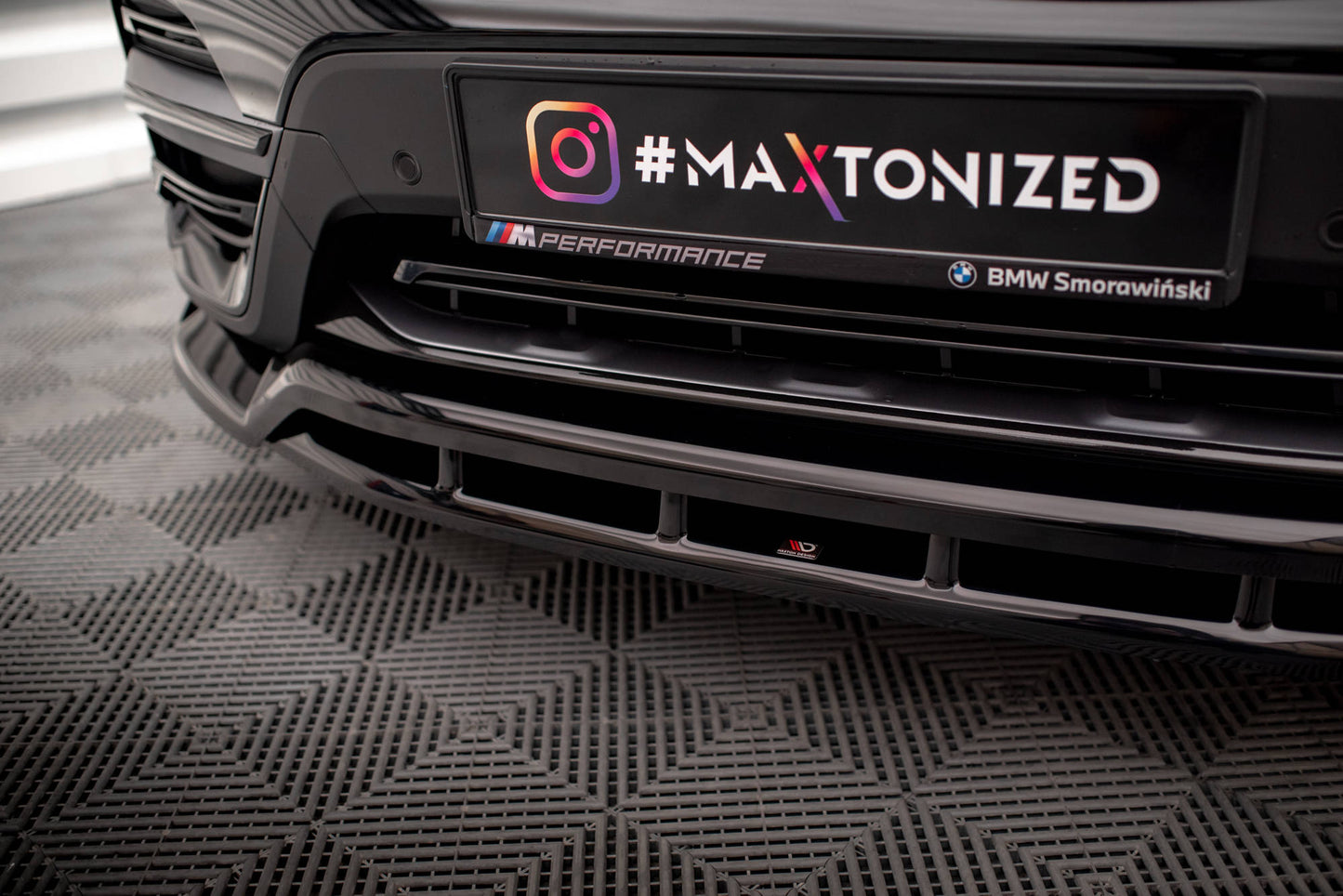 Maxton Front Ansatz für BMW X3 G01 schwarz Hochglanz